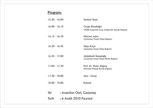 davetiye seminer